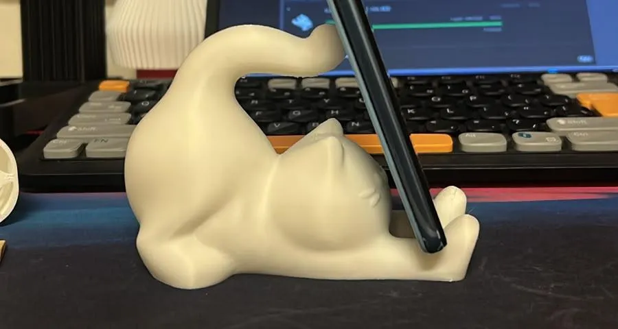 Elephant Phone Stand — White PLA