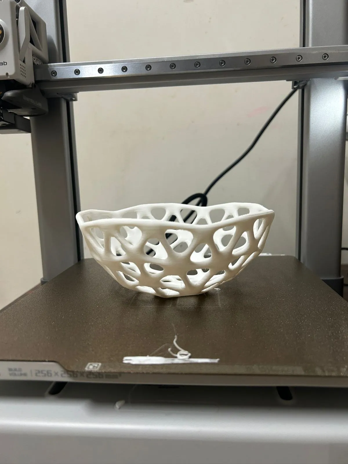 Voronoi Bowl — White PLA